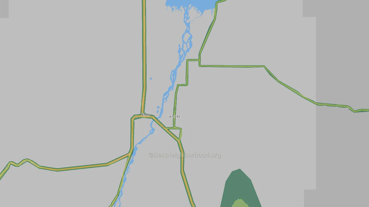 Jeffers, MT Map of Noise Levels in Jeffers