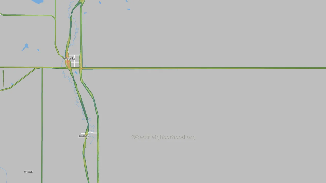 Jefferson County, OK Map of Noise Levels in Jefferson County