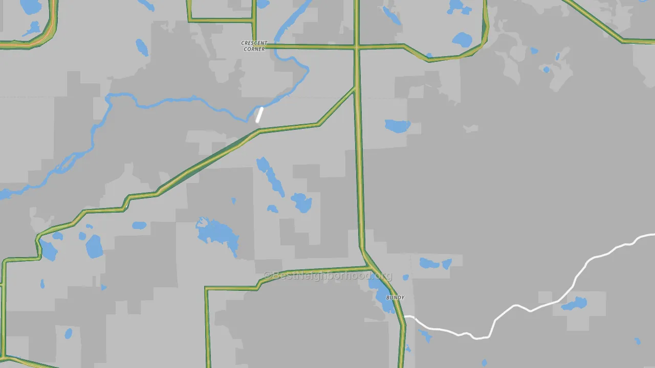 Jeffris, WI Map of Noise Levels in Jeffris