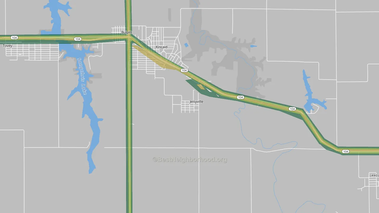 Jeisyville, IL Map of Noise Levels in Jeisyville