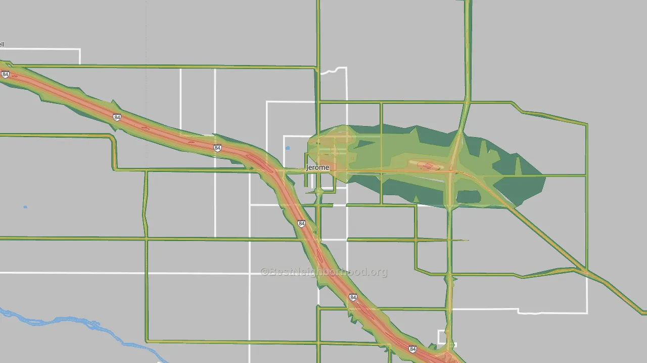 Jerome, ID Map of Noise Levels in Jerome