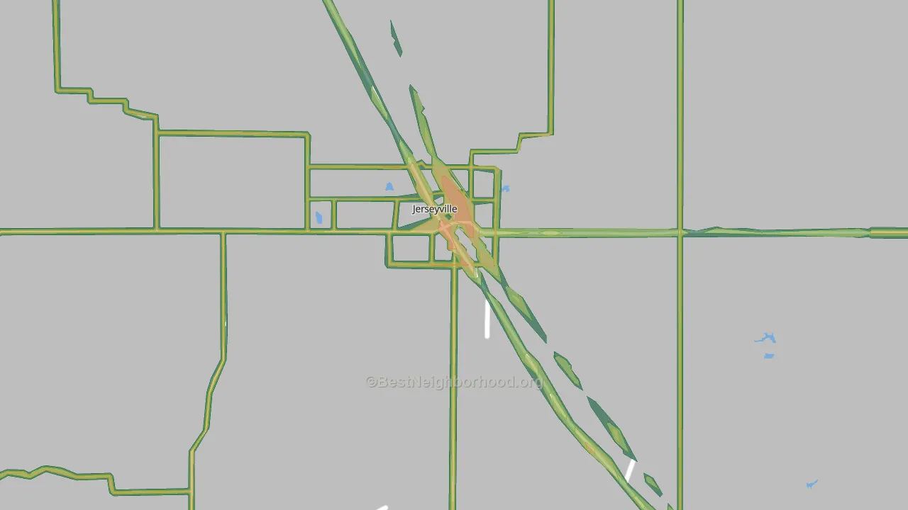 Jerseyville, IL Map of Noise Levels in Jerseyville
