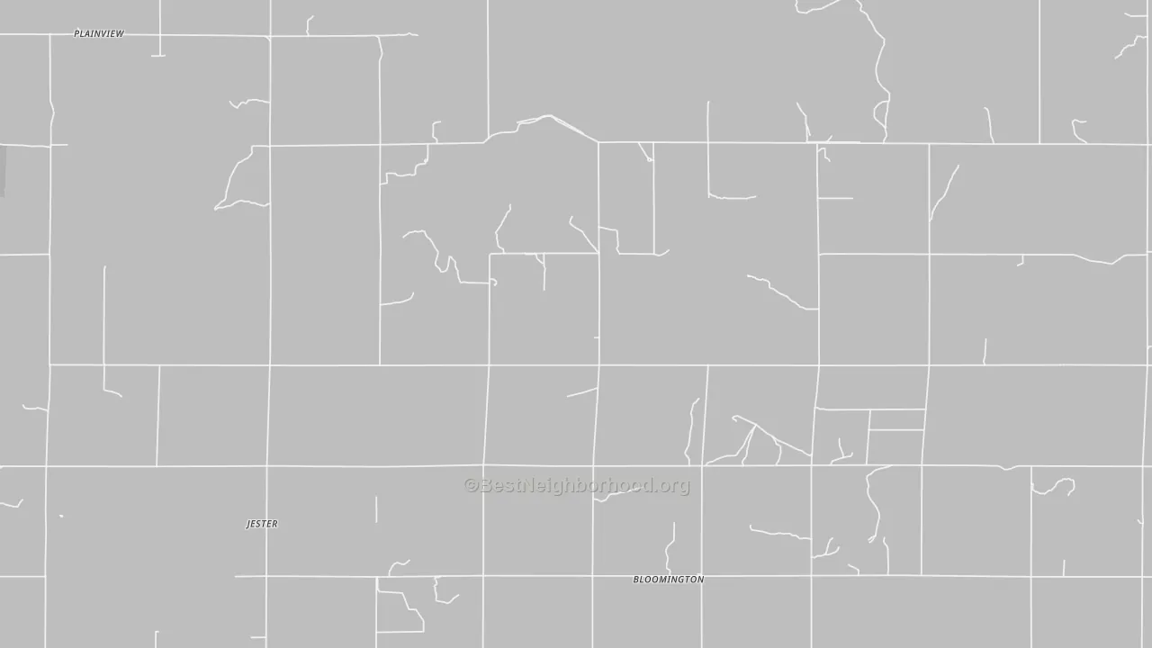 Jester, OK Map of Noise Levels in Jester