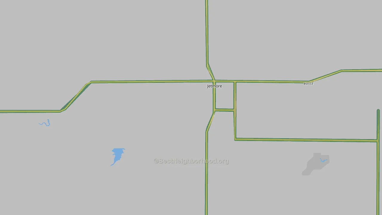 Jetmore, KS Map of Noise Levels in Jetmore
