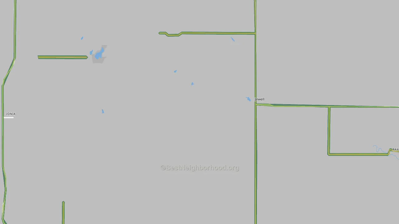 Jewell, KS Map of Noise Levels in Jewell