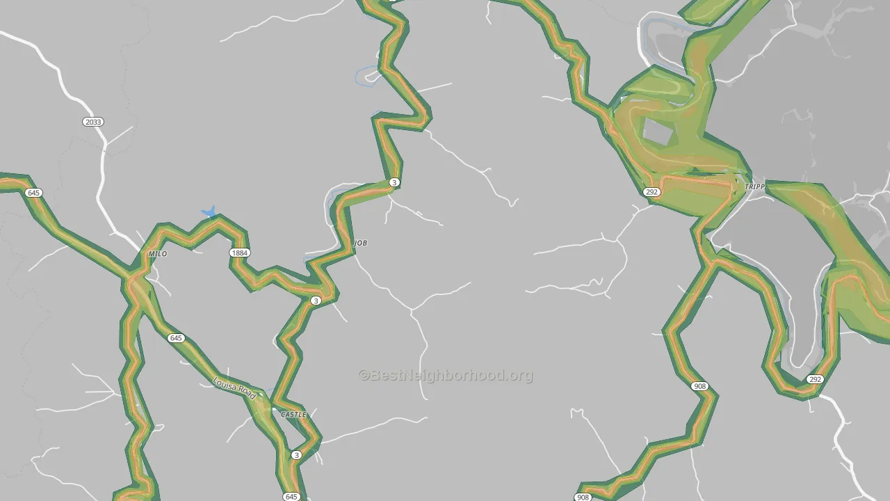 Job, KY Map of Noise Levels in Job