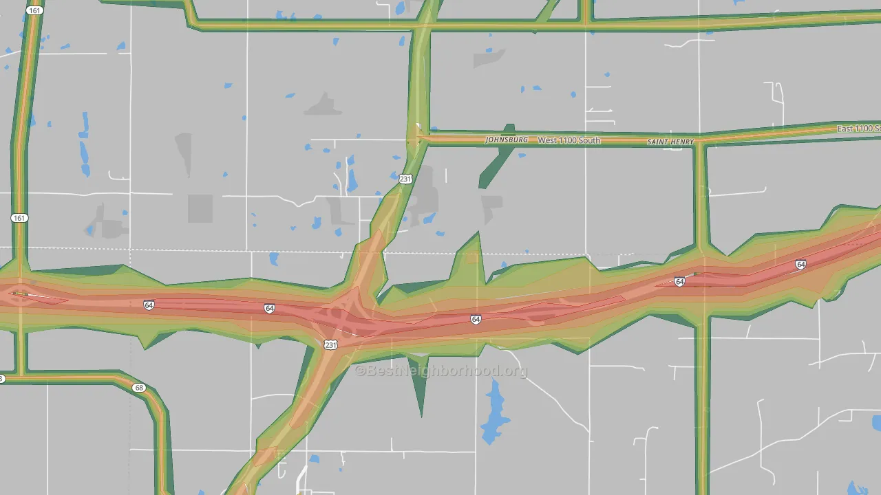 Johnsburg, IN Map of Noise Levels in Johnsburg