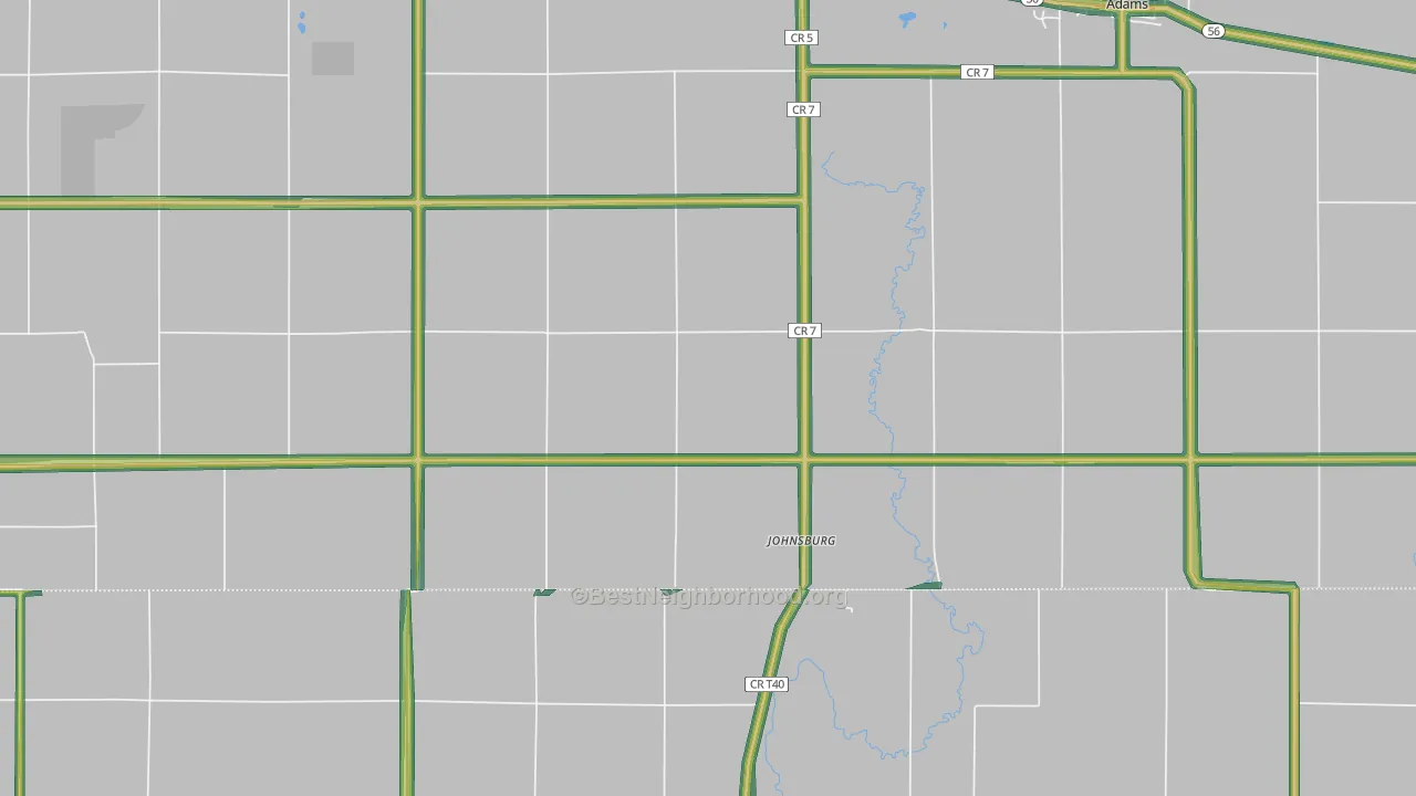 Johnsburg, MN Map of Noise Levels in Johnsburg
