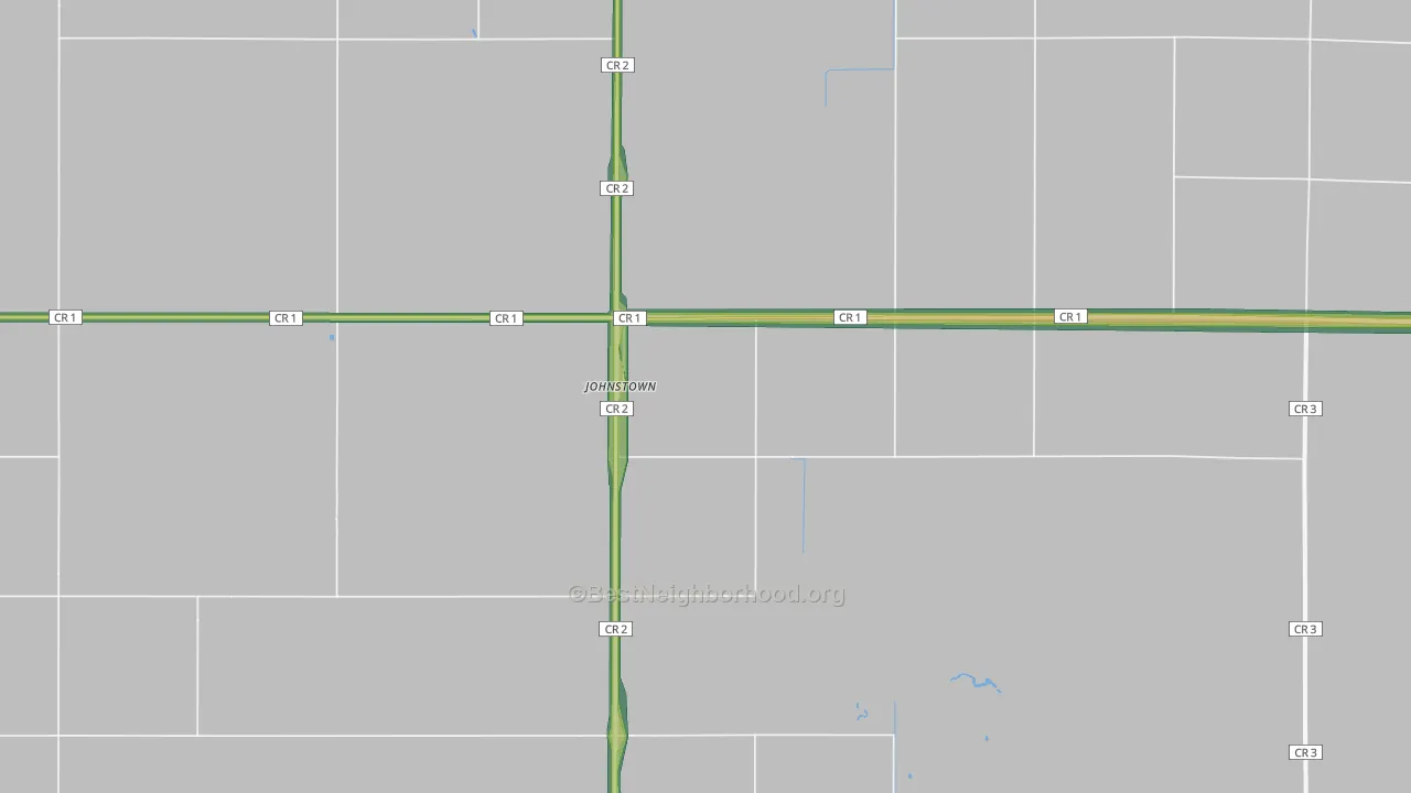 Johnstown, ND Map of Noise Levels in Johnstown