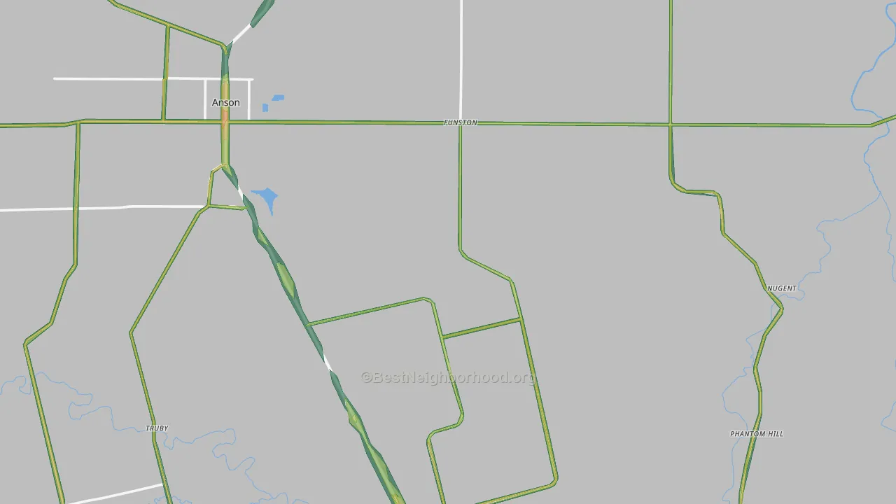 Jones County, TX Map of Noise Levels in Jones County
