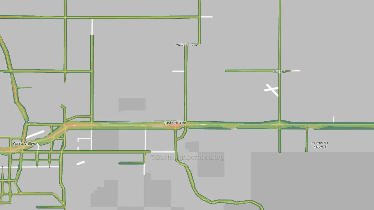 Joshua Tree, CA Map of Noise Levels in Joshua Tree