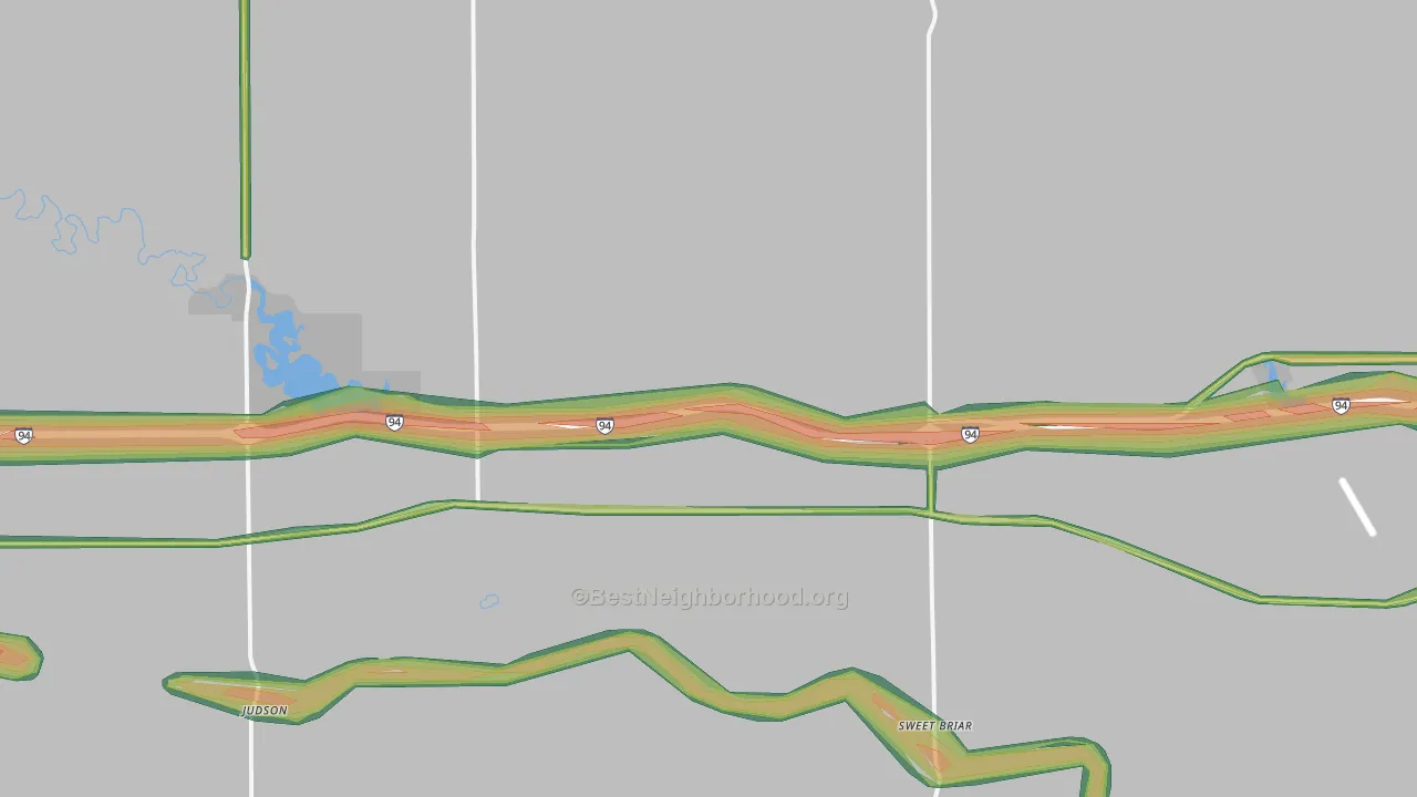 Judson, ND Map of Noise Levels in Judson