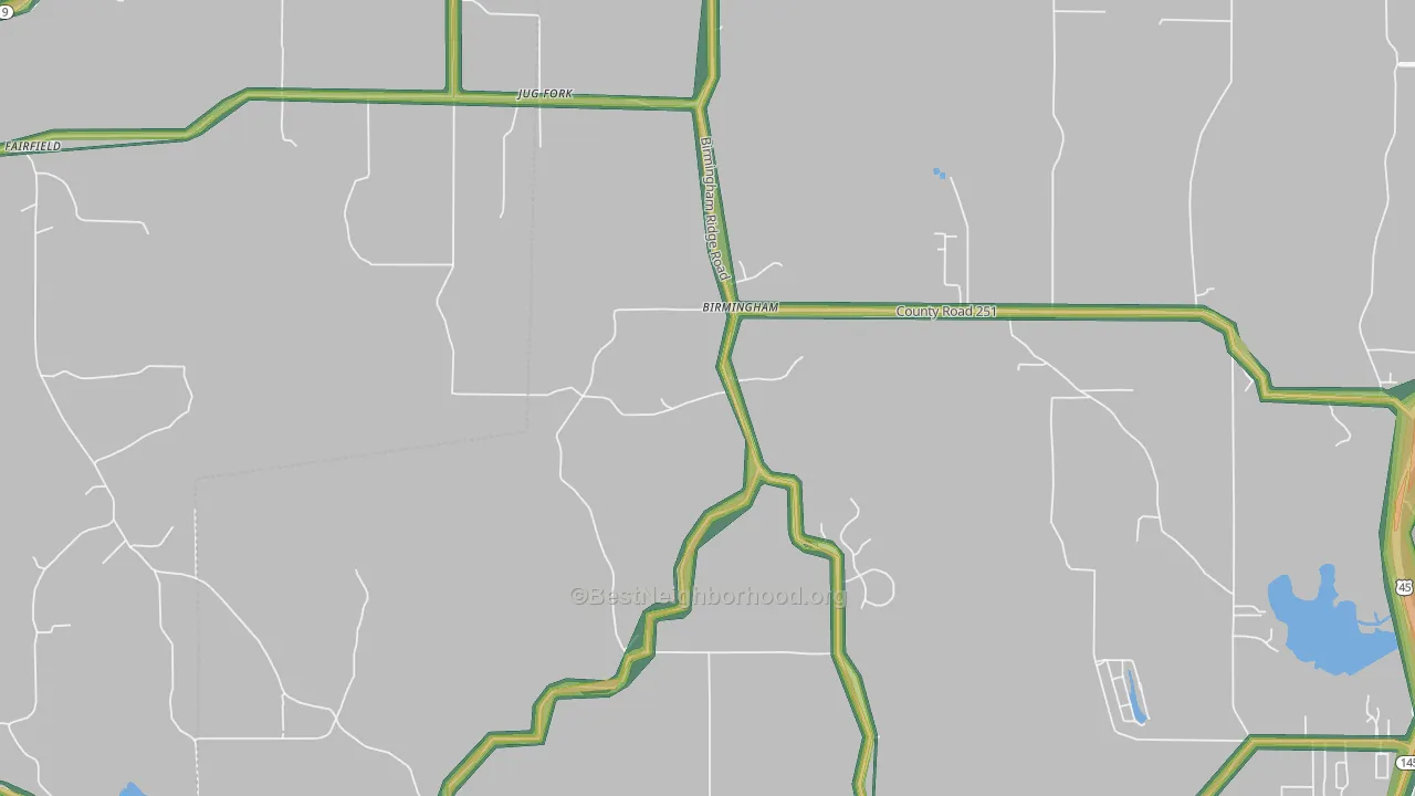 Jug Fork, MS Map of Noise Levels in Jug Fork