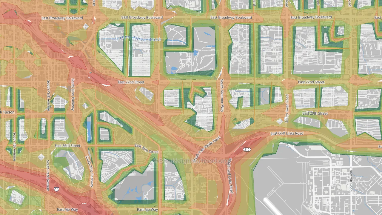 Julia Keen, Tucson, AZ Map of Noise Levels in Julia Keen