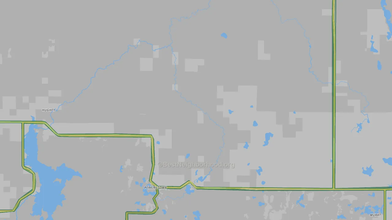 Jump River, WI Map of Noise Levels in Jump River