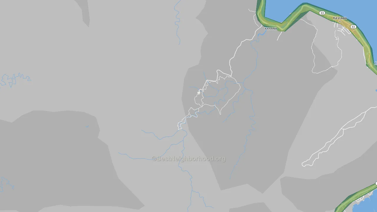 Kahana, HI Map of Noise Levels in Kahana