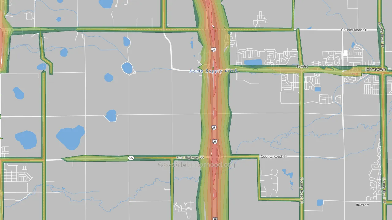 Kahler, CO Map of Noise Levels in Kahler
