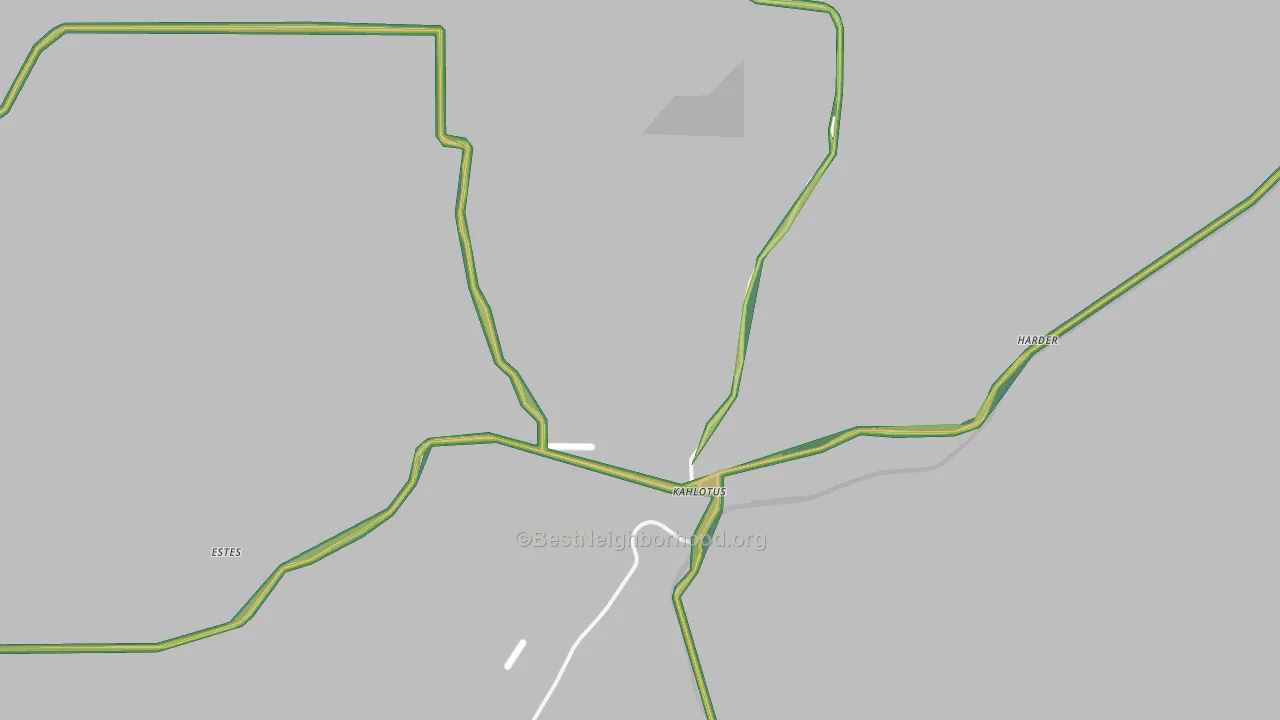 Kahlotus, WA Map of Noise Levels in Kahlotus