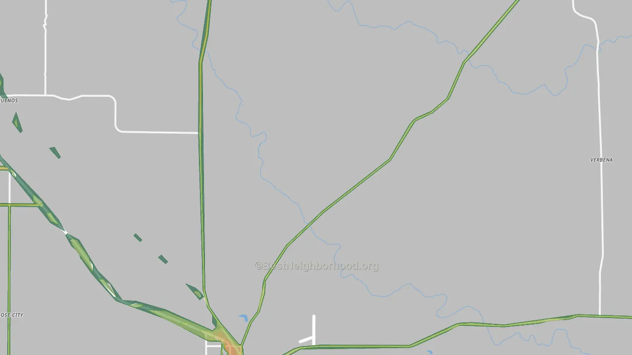 Kalgary, TX Map of Noise Levels in Kalgary