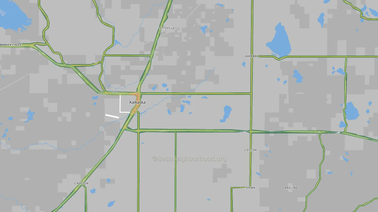 Kalkaska, MI Map of Noise Levels in Kalkaska