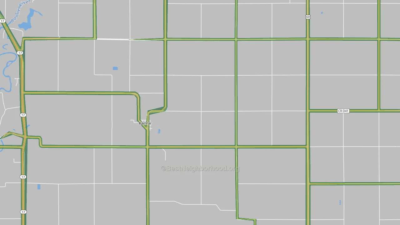 Kamrar, IA Map of Noise Levels in Kamrar
