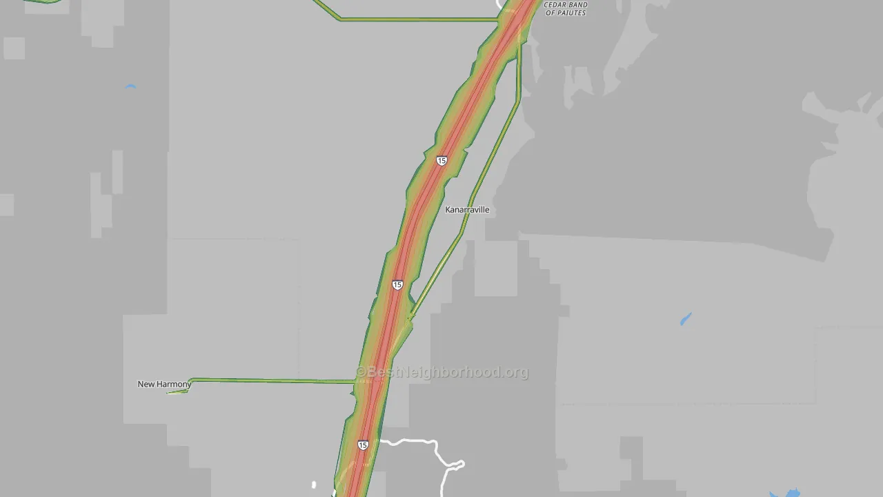 Kanarraville, UT Map of Noise Levels in Kanarraville