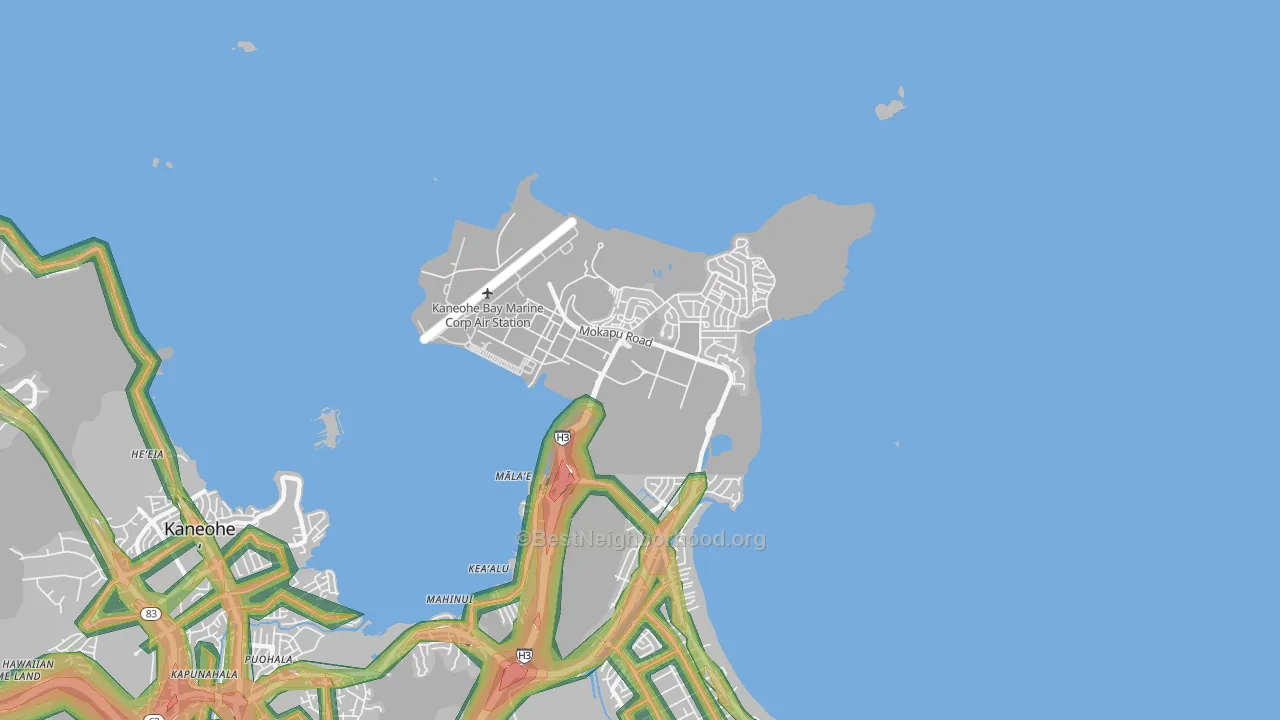 Kaneohe Bay, HI Map of Noise Levels in Kaneohe Bay