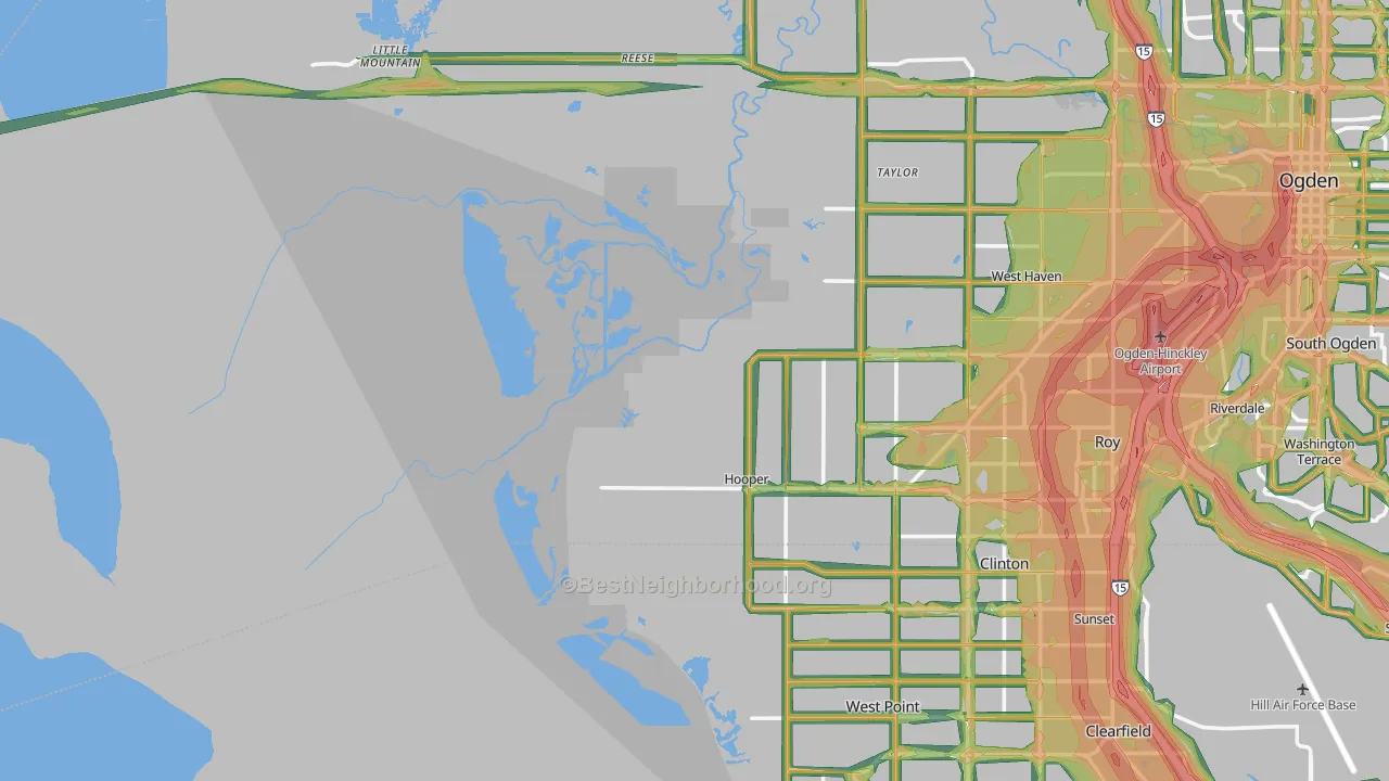 Kanesville, UT Map of Noise Levels in Kanesville
