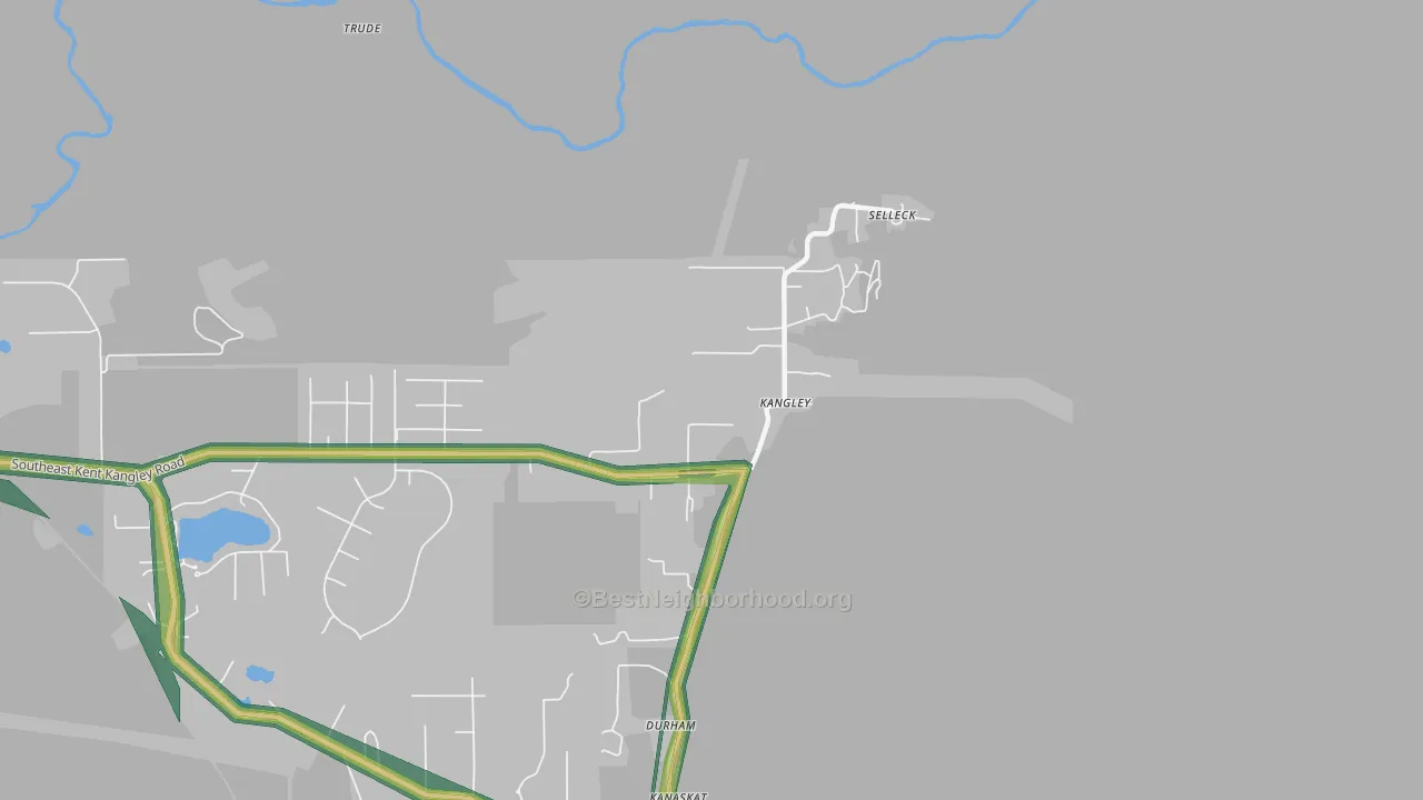 Kangley, WA Map of Noise Levels in Kangley
