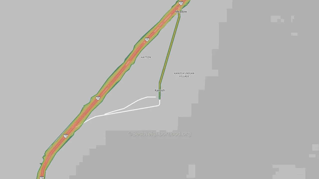 Kanosh, UT Map of Noise Levels in Kanosh