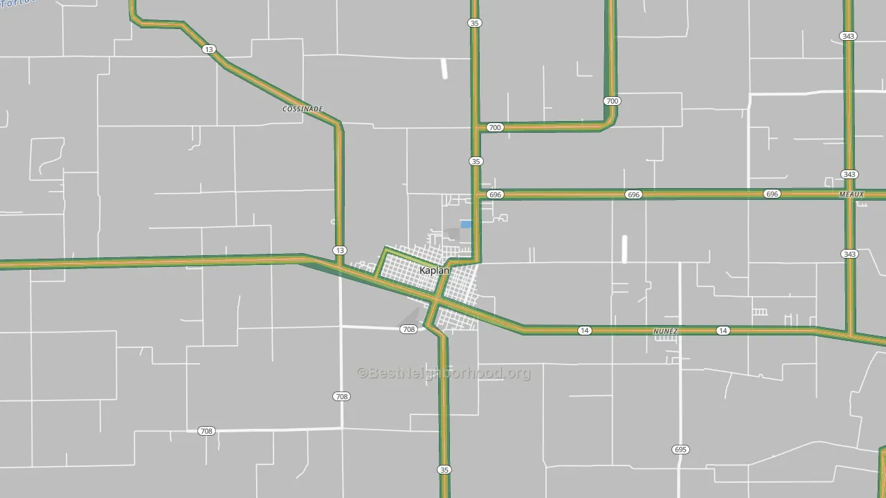 Kaplan, LA Map of Noise Levels in Kaplan
