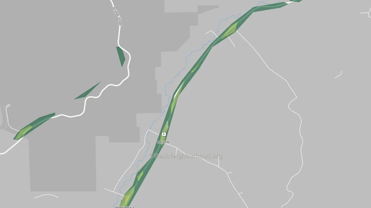 Kasson, PA Map of Noise Levels in Kasson