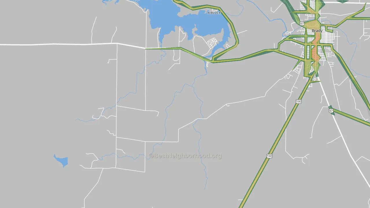 Katemcy, TX Map of Noise Levels in Katemcy