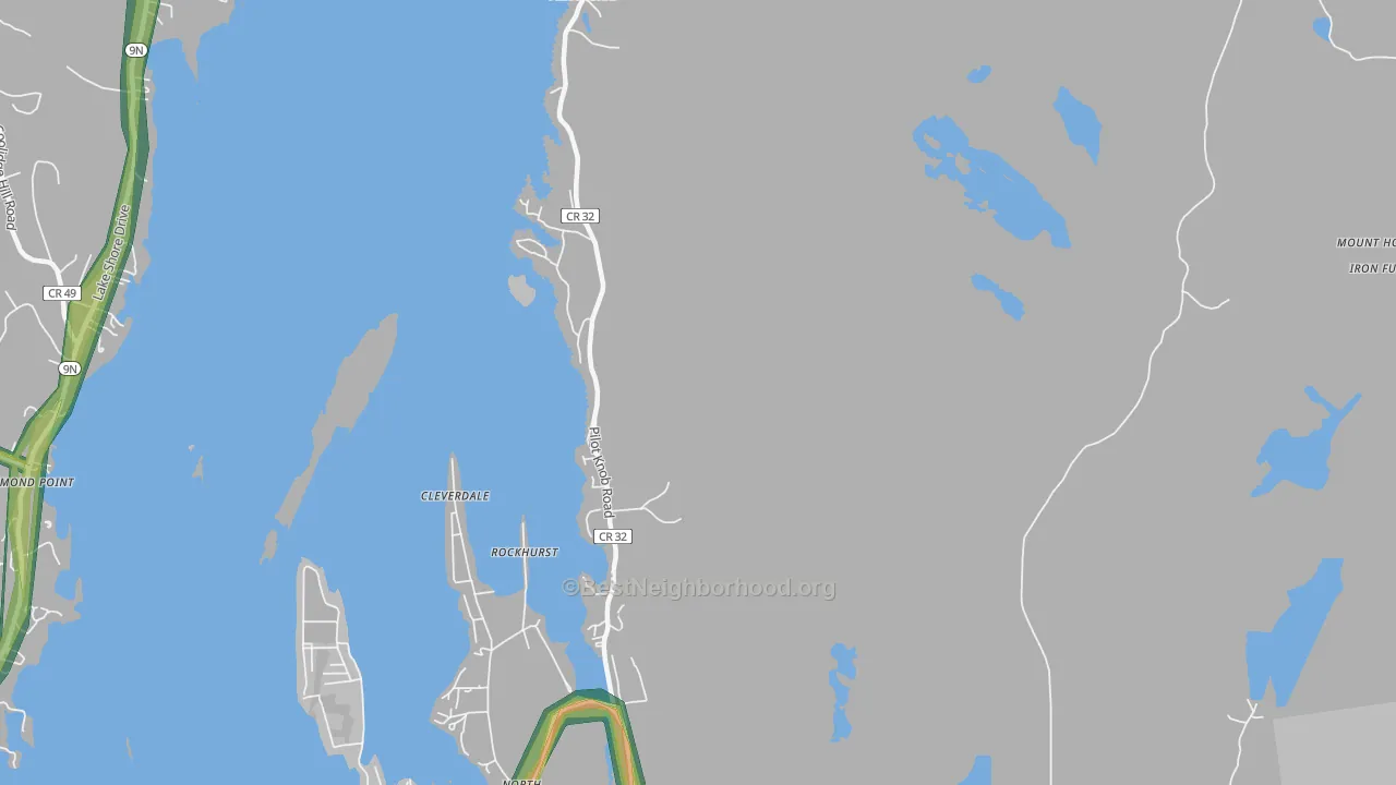Kattskill Bay, NY Map of Noise Levels in Kattskill Bay
