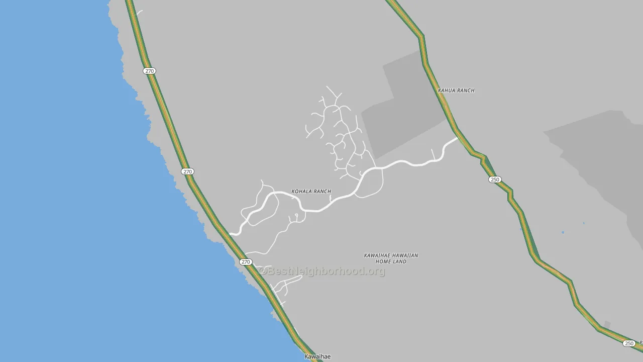 Kawaihae, HI Map of Noise Levels in Kawaihae
