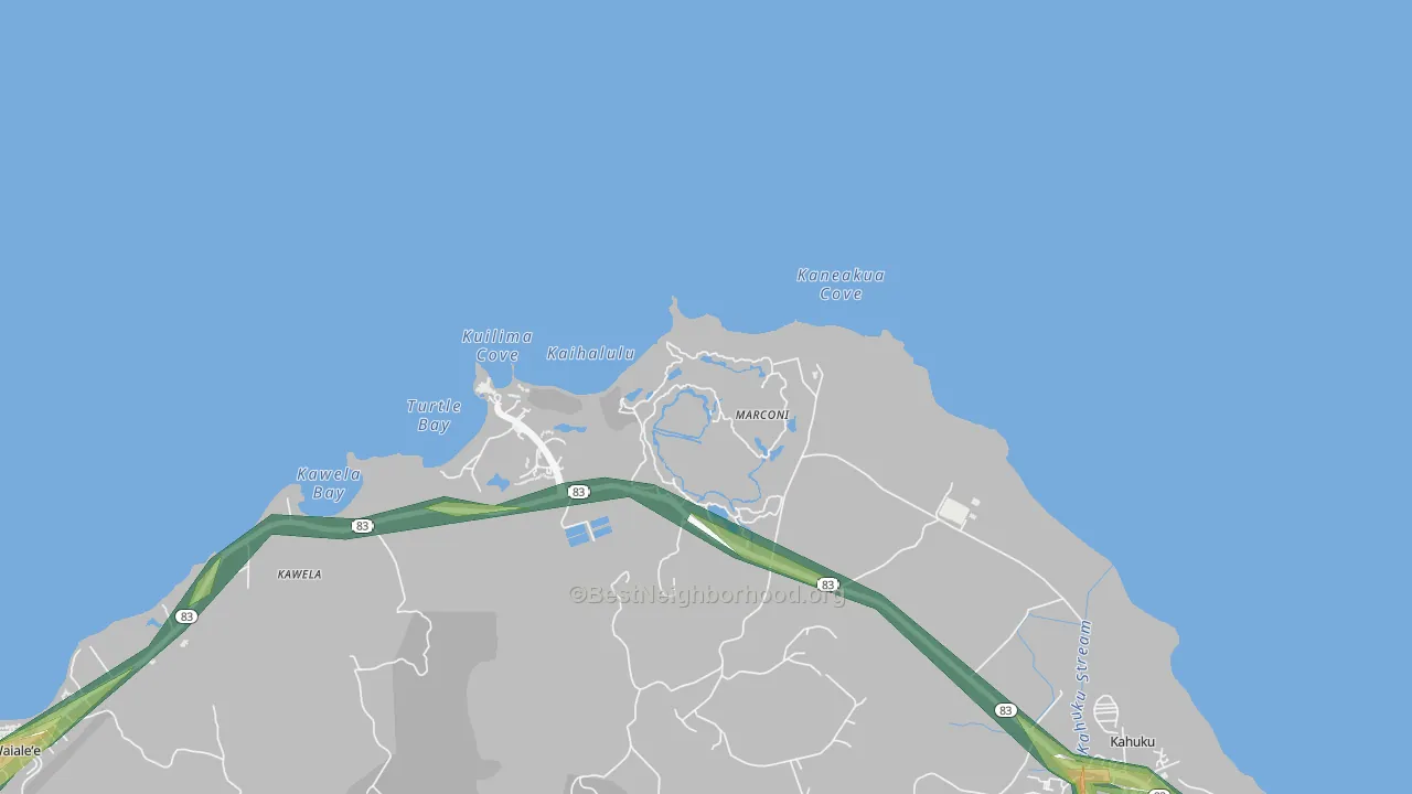 Kawela, HI Map of Noise Levels in Kawela