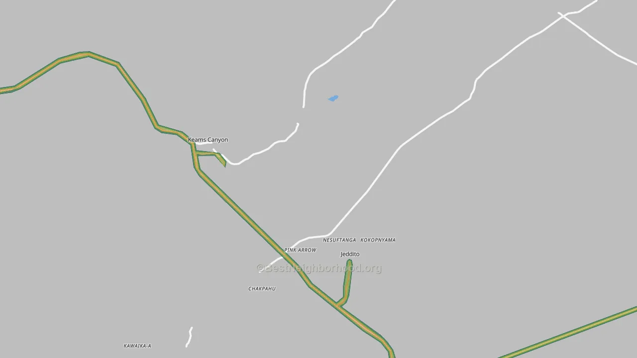 Keams Canyon, AZ Map of Noise Levels in Keams Canyon