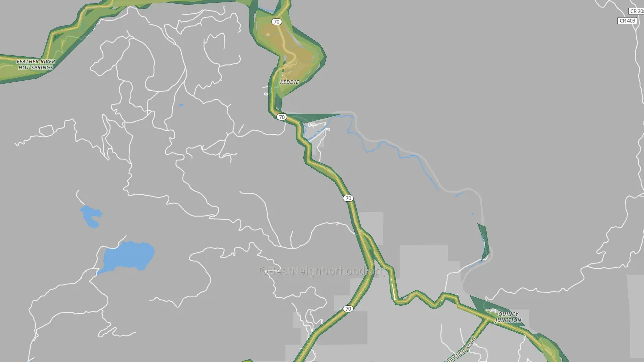 Keddie, CA Map of Noise Levels in Keddie