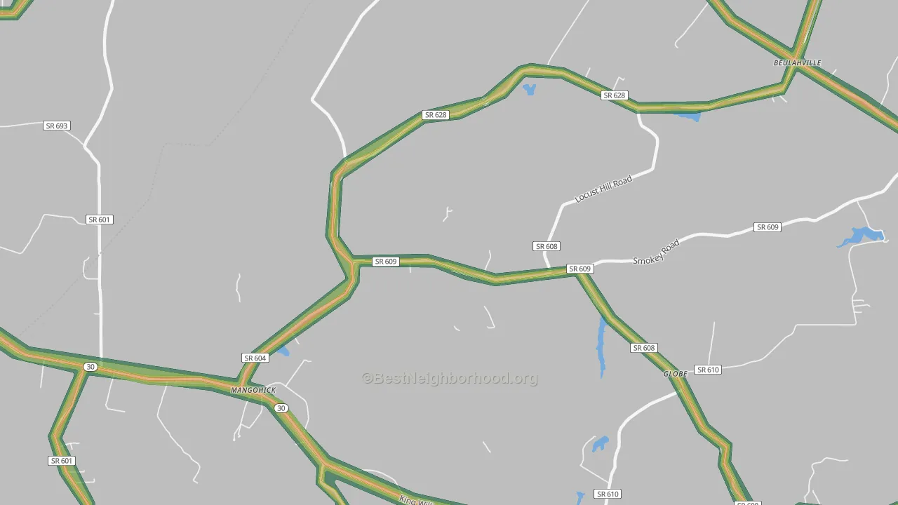 Keith, VA Map of Noise Levels in Keith