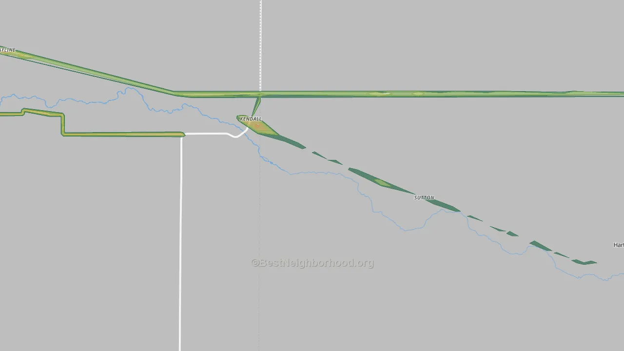 Kendall, KS Map of Noise Levels in Kendall