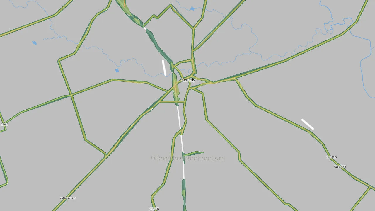 Kenedy, TX Map of Noise Levels in Kenedy