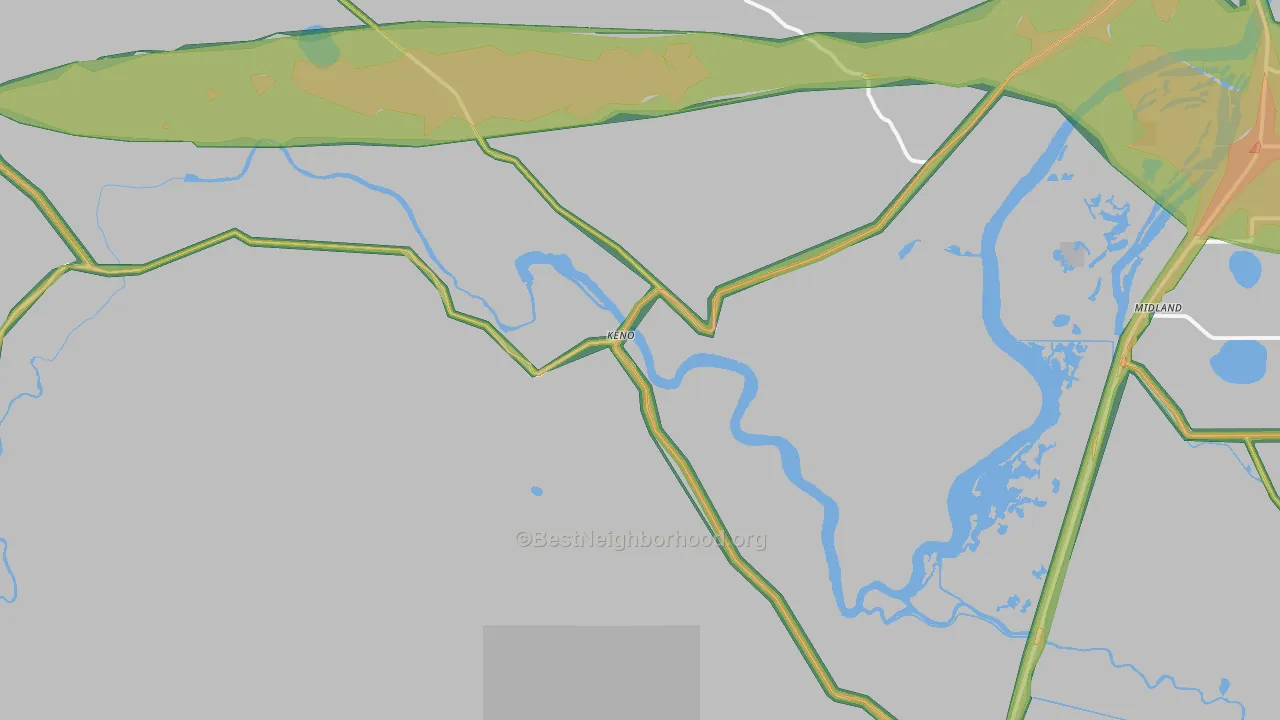Keno, OR Map of Noise Levels in Keno