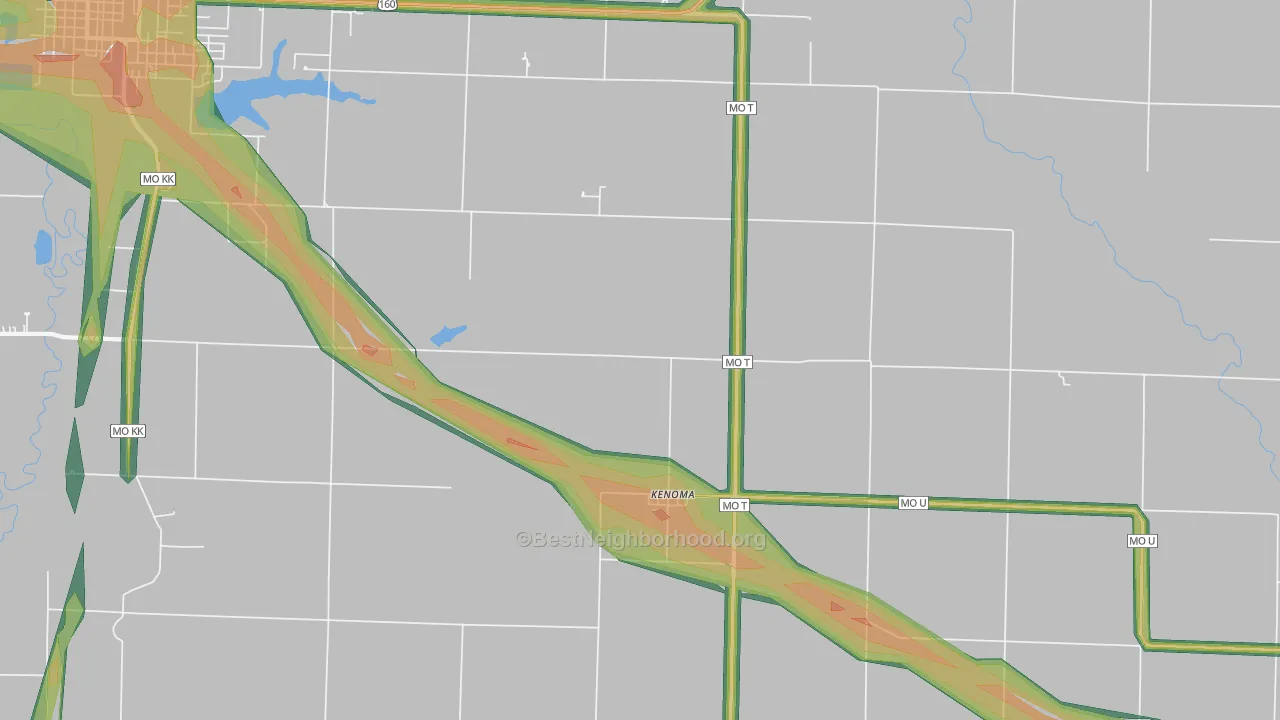 Kenoma, MO Map of Noise Levels in Kenoma