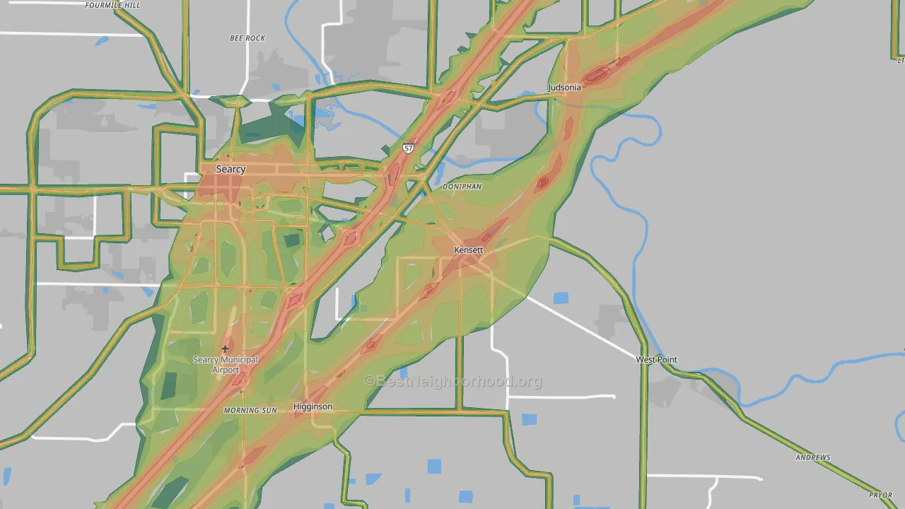 Kensett, AR Map of Noise Levels in Kensett