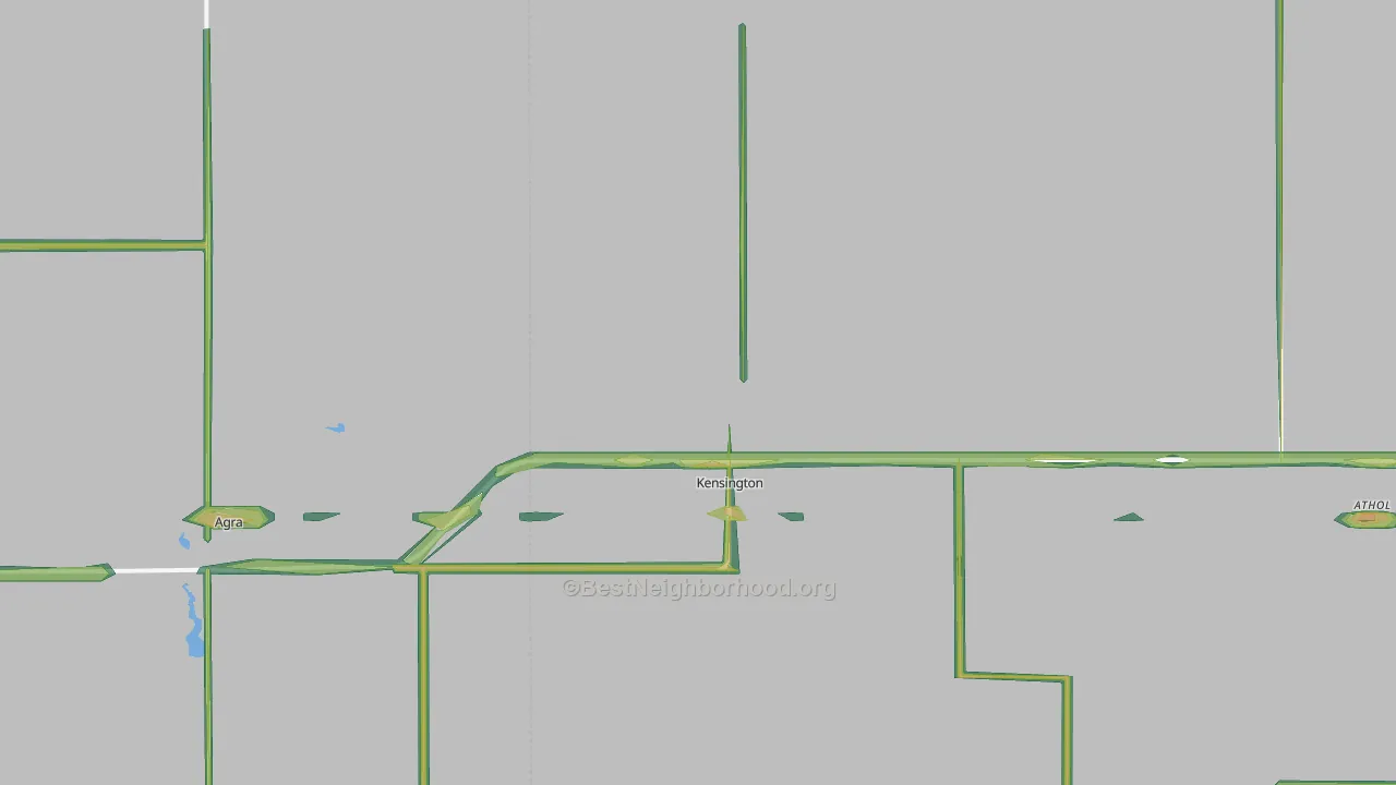 Kensington, KS Map of Noise Levels in Kensington