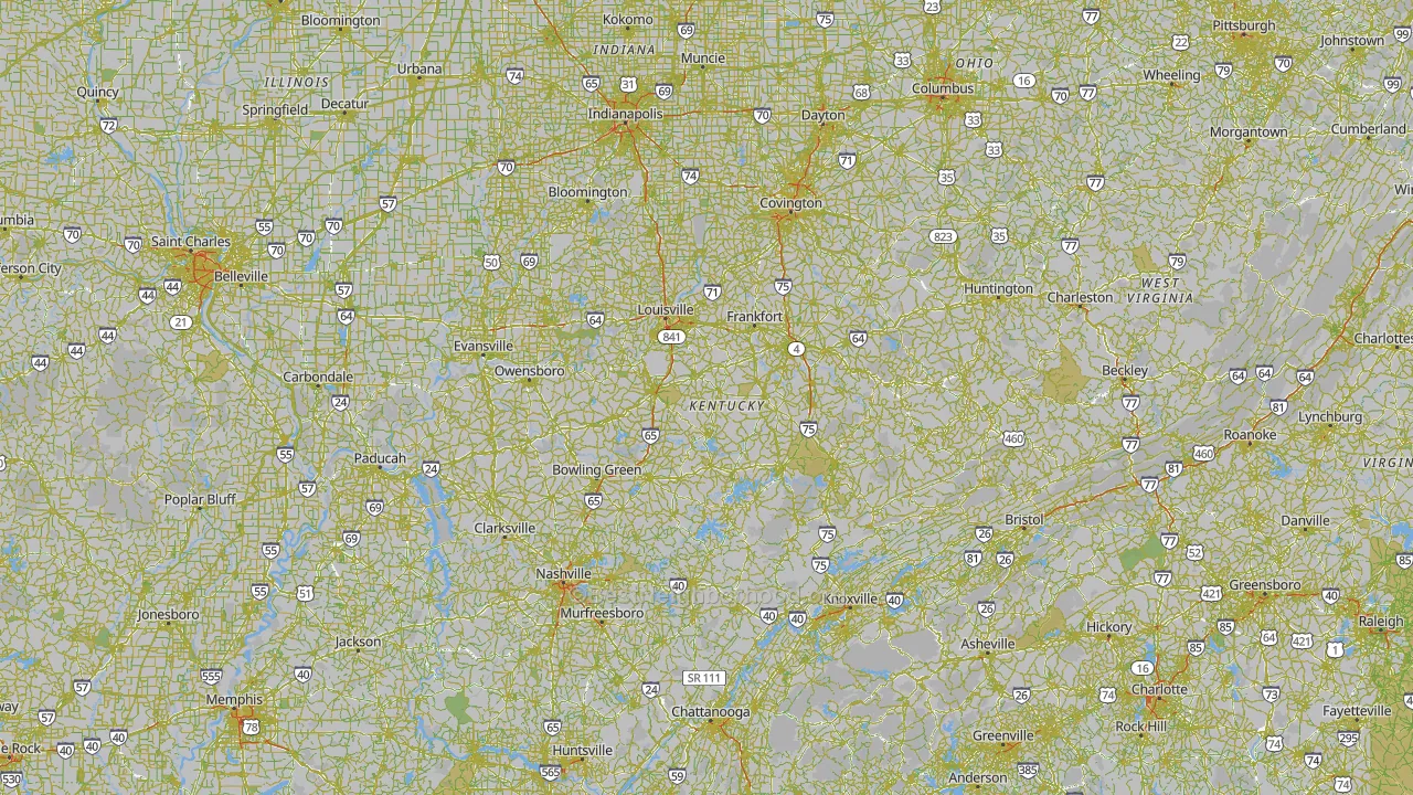 Kentucky Map of Noise Levels in Kentucky