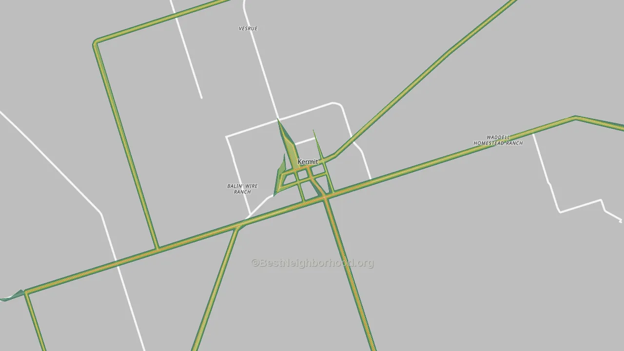 Kermit, TX Map of Noise Levels in Kermit