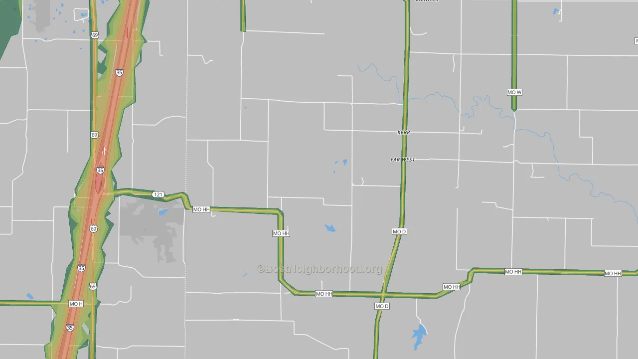 Kerr, MO Map of Noise Levels in Kerr