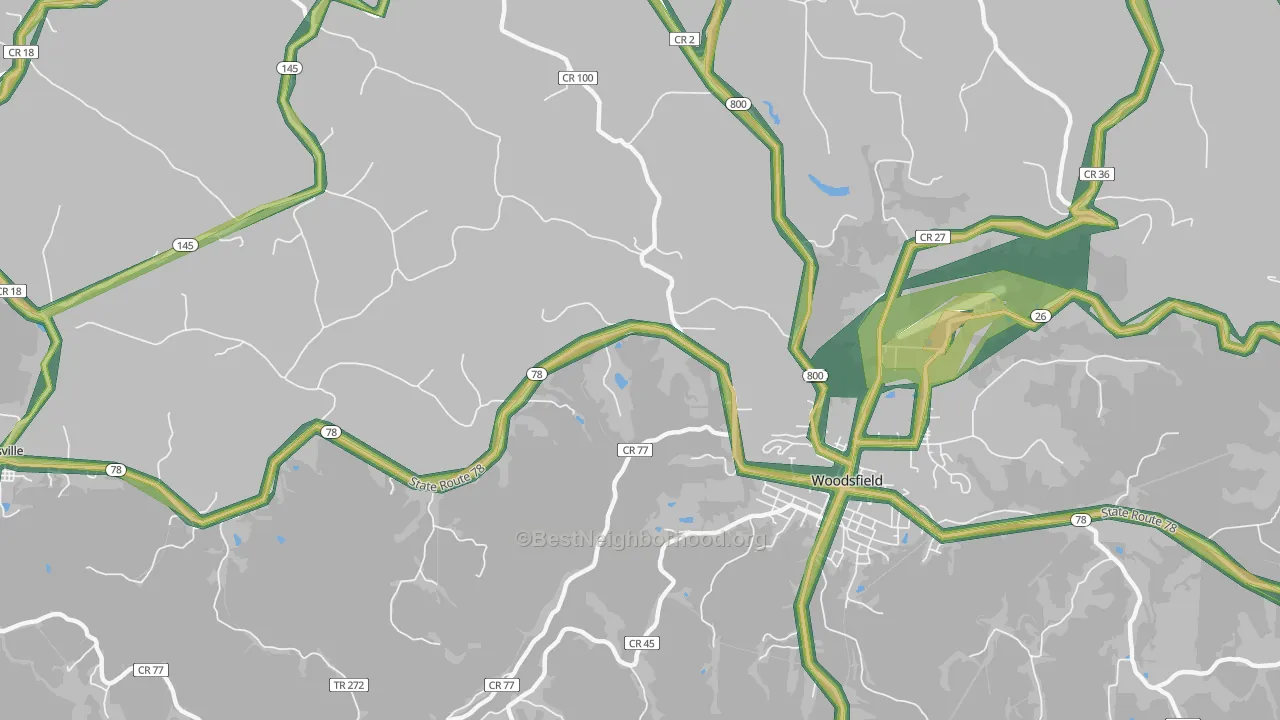 Kerr, OH Map of Noise Levels in Kerr