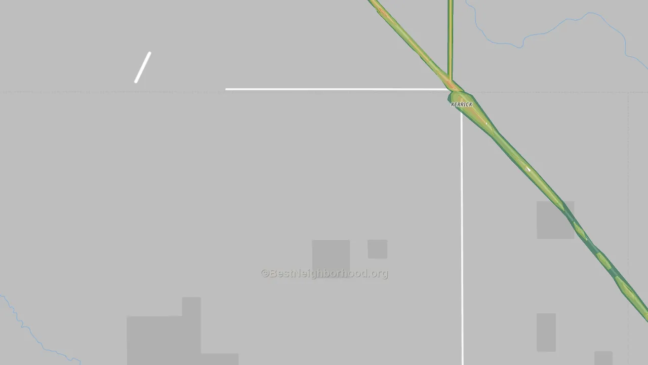 Kerrick, TX Map of Noise Levels in Kerrick
